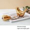 2 Pieces Small Birds Statues Home Decor Modern Style Birds Decorative Ornaments for Living Room, Bedroom, Office Desktop, Cabinets (Gold Birds)